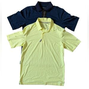 Walter Hagan UPF DRY WICKING POLO SHIRTS YELLOW BLUE SIZE SMALL MENS BUNDLE